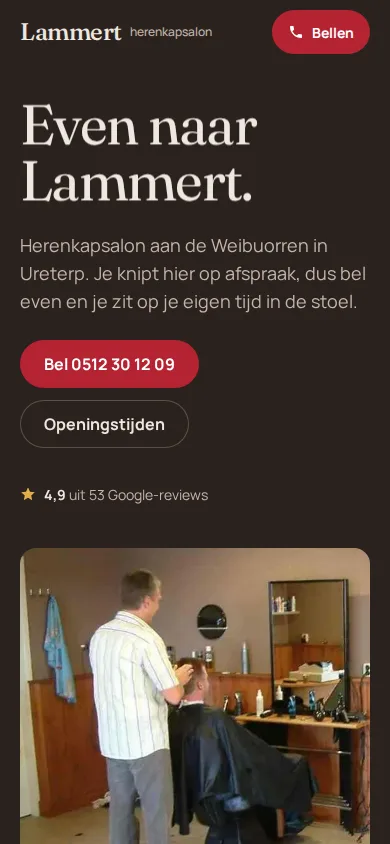 Richting B op een telefoon